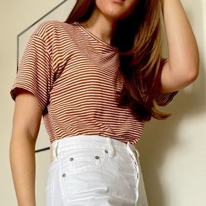Madewell Whisper Cotton Crewneck Tee in Daniela Stripe